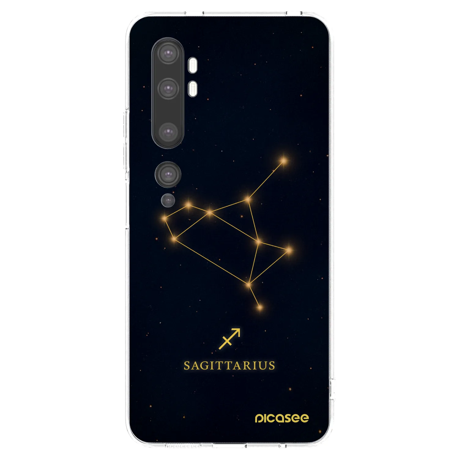 Picasee silikonowe przeźroczyste etui na Xiaomi Mi Note 10 (Pro) - SAGITTARIUS