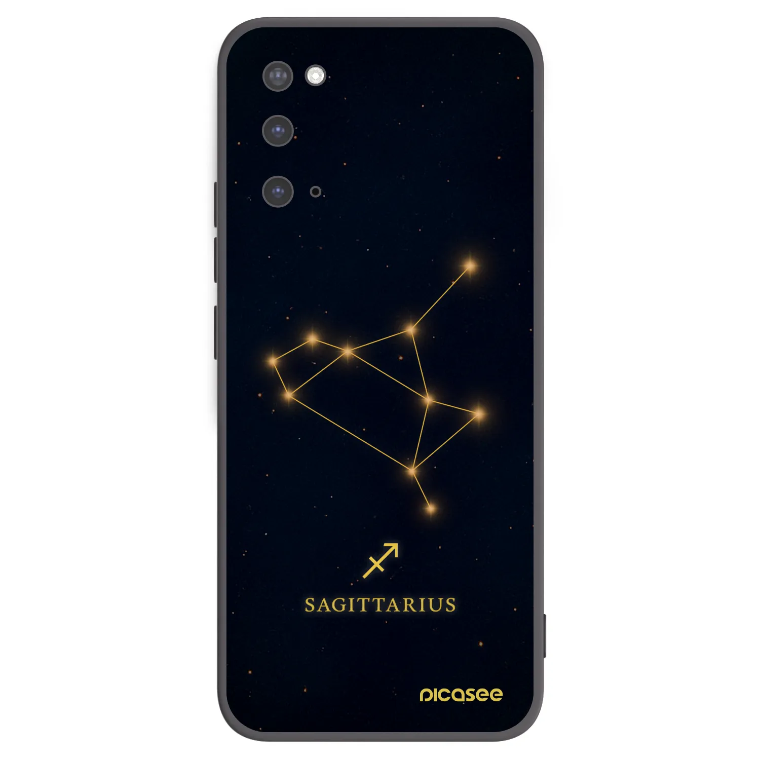 Picasee silikonowe czarne etui na Samsung Galaxy S20 G980F - SAGITTARIUS