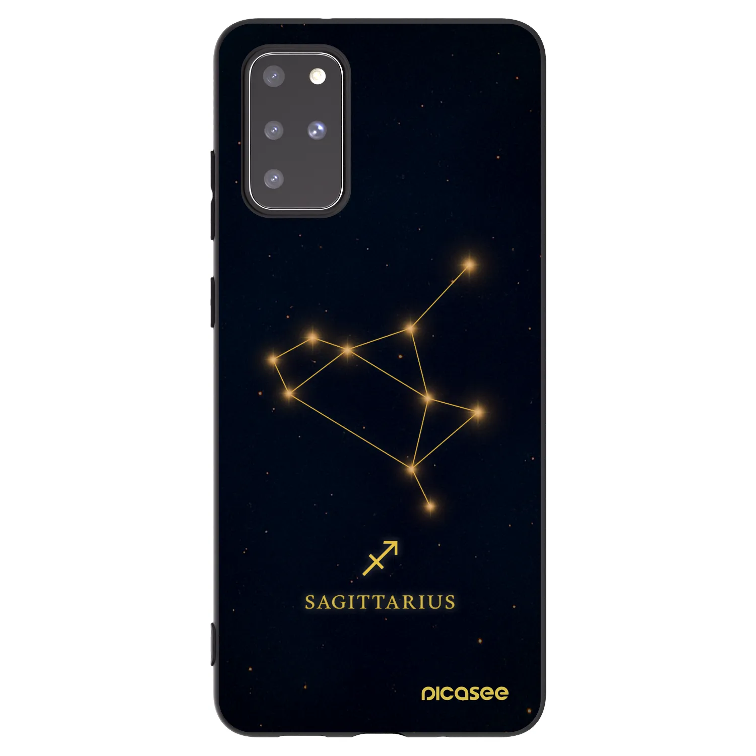 Picasee silikonowe czarne etui na Samsung Galaxy S20+ G985F - SAGITTARIUS