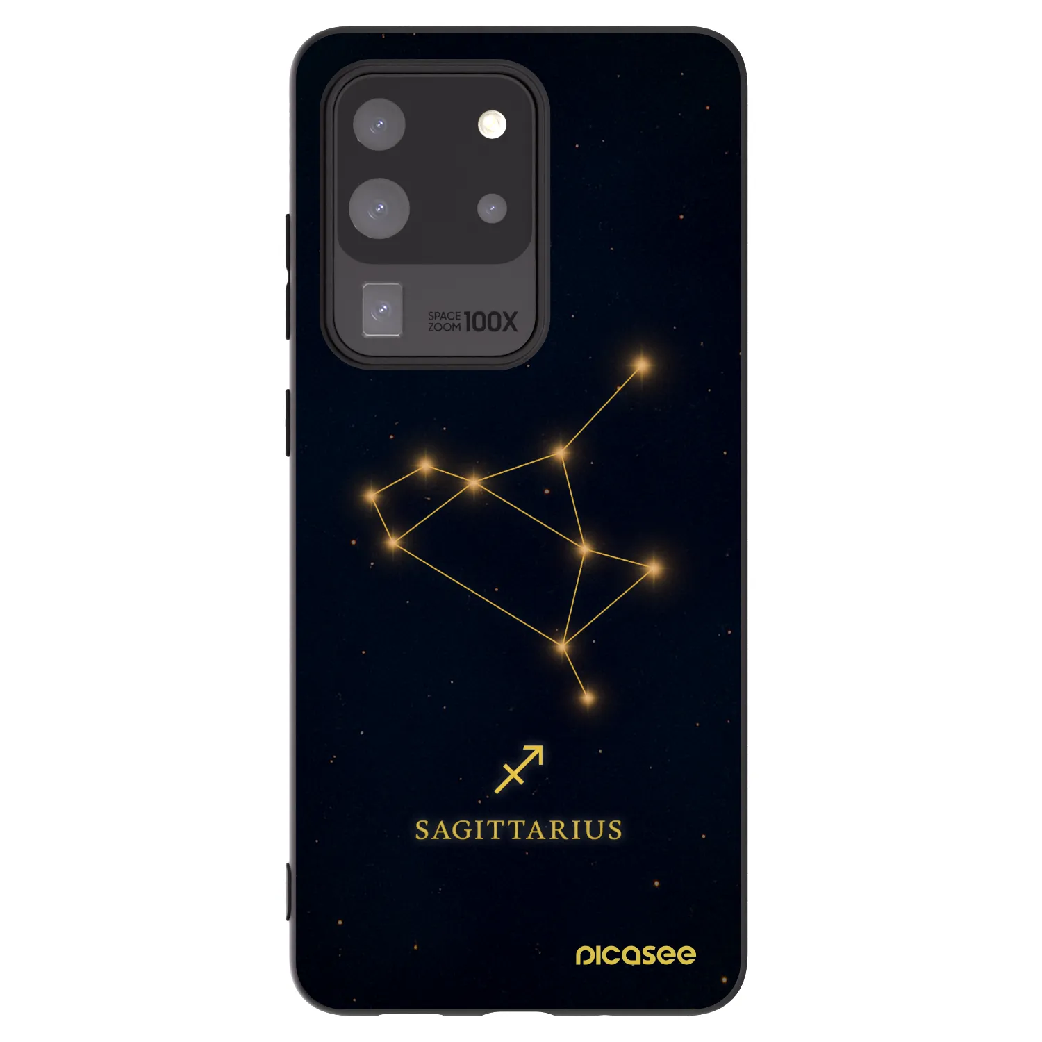 Picasee silikonowe czarne etui na Samsung Galaxy S20 Ultra 5G G988F - SAGITTARIUS