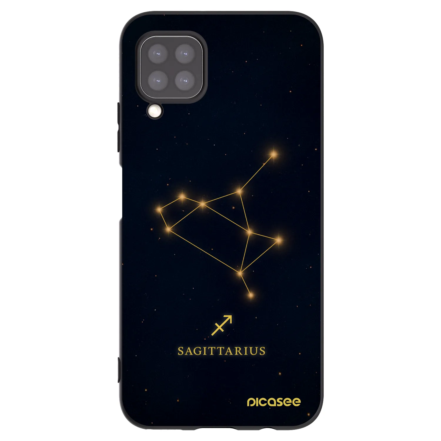 Picasee silikonowe czarne etui na Huawei P40 Lite - SAGITTARIUS