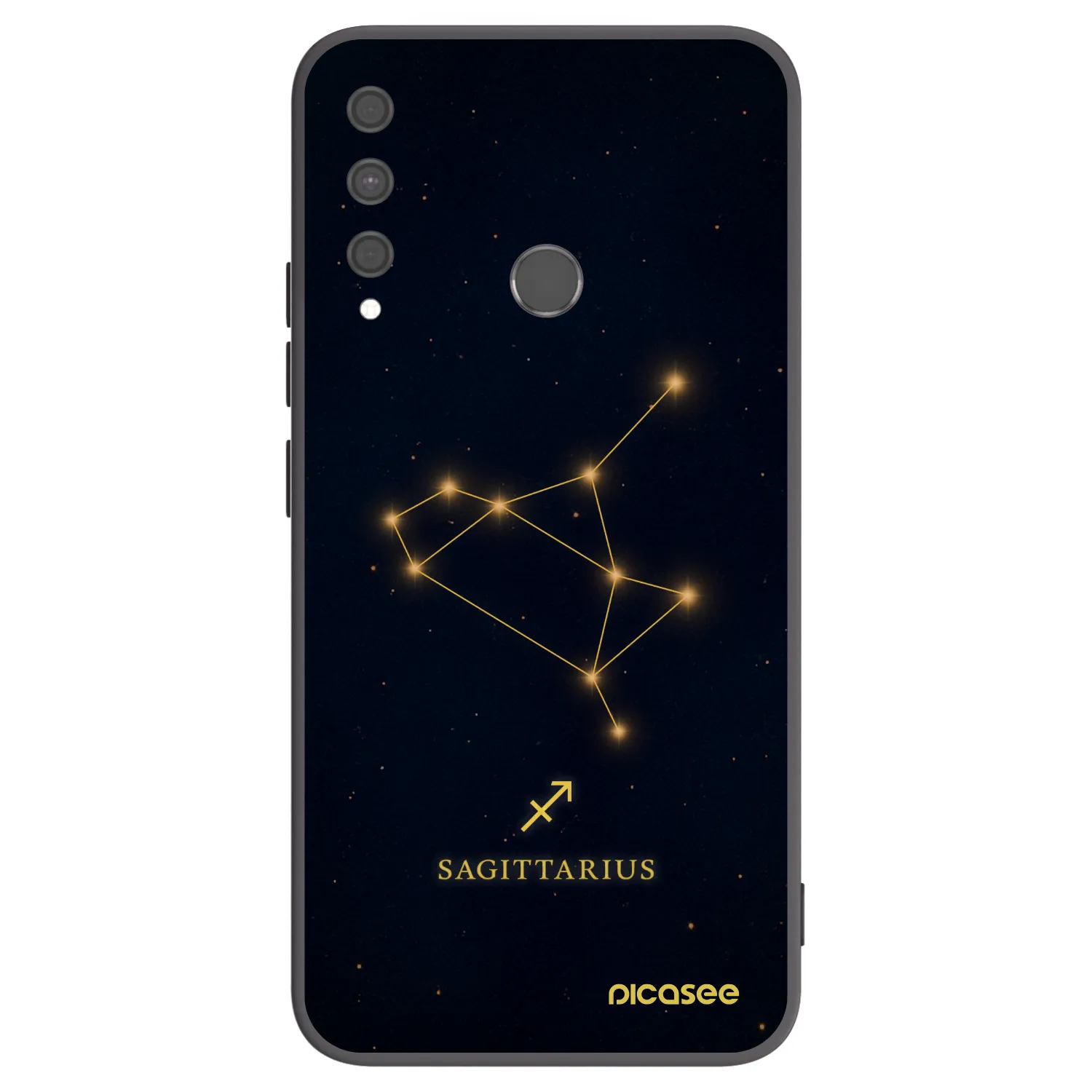 Picasee silikonowe czarne etui na Huawei P40 Lite E - SAGITTARIUS