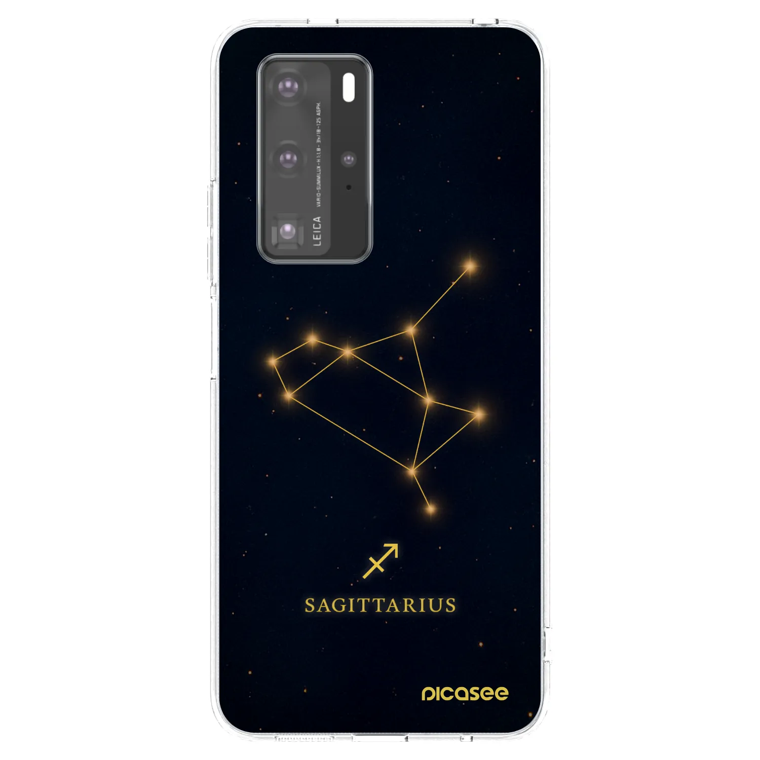Picasee silikonowe przeźroczyste etui na Huawei P40 Pro - SAGITTARIUS