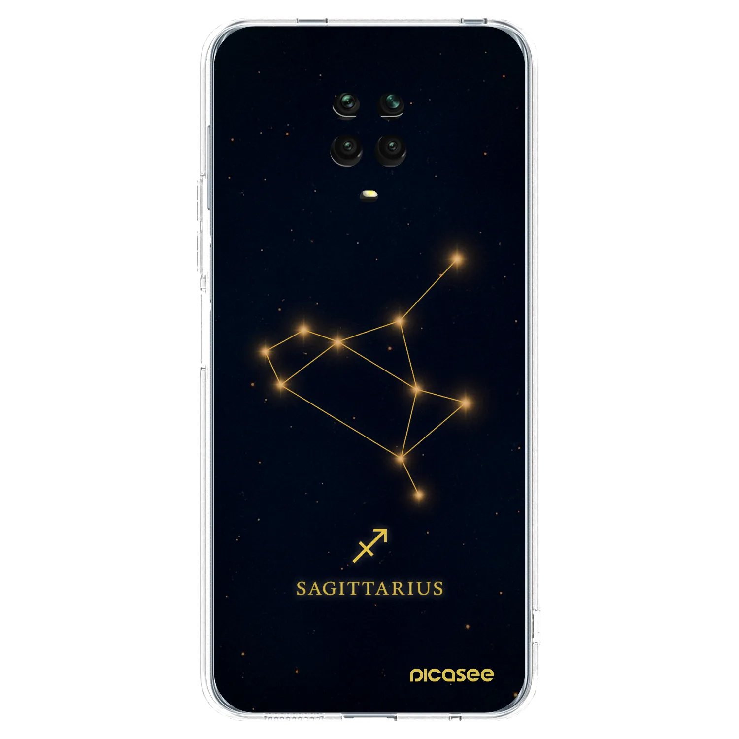 Picasee silikonowe przeźroczyste etui na Xiaomi Redmi Note 9S - SAGITTARIUS