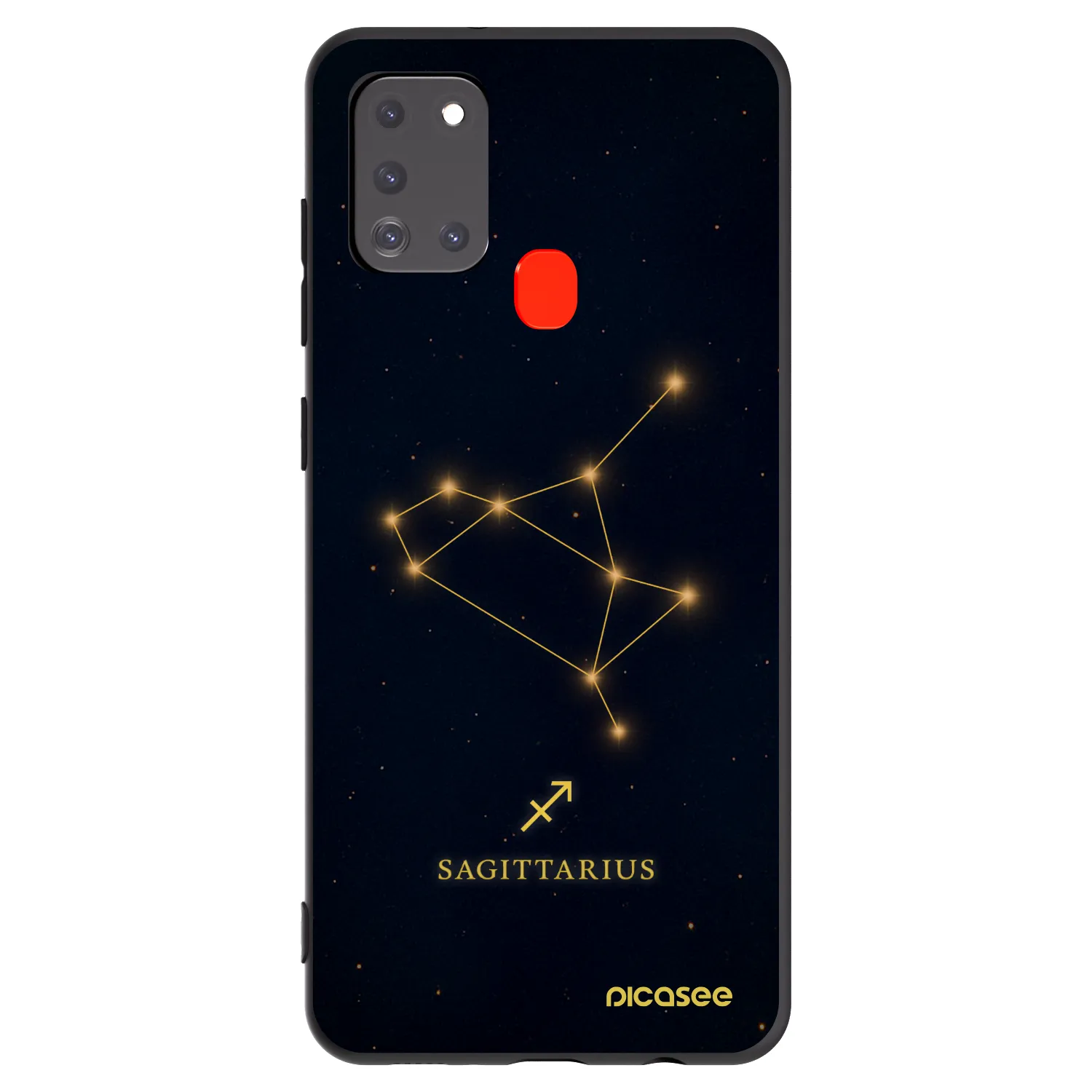 Picasee silikonowe czarne etui na Samsung Galaxy A21s - SAGITTARIUS