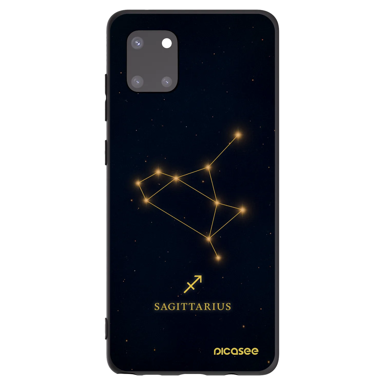 Picasee silikonowe czarne etui na Samsung Galaxy Note 10 Lite N770F - SAGITTARIUS