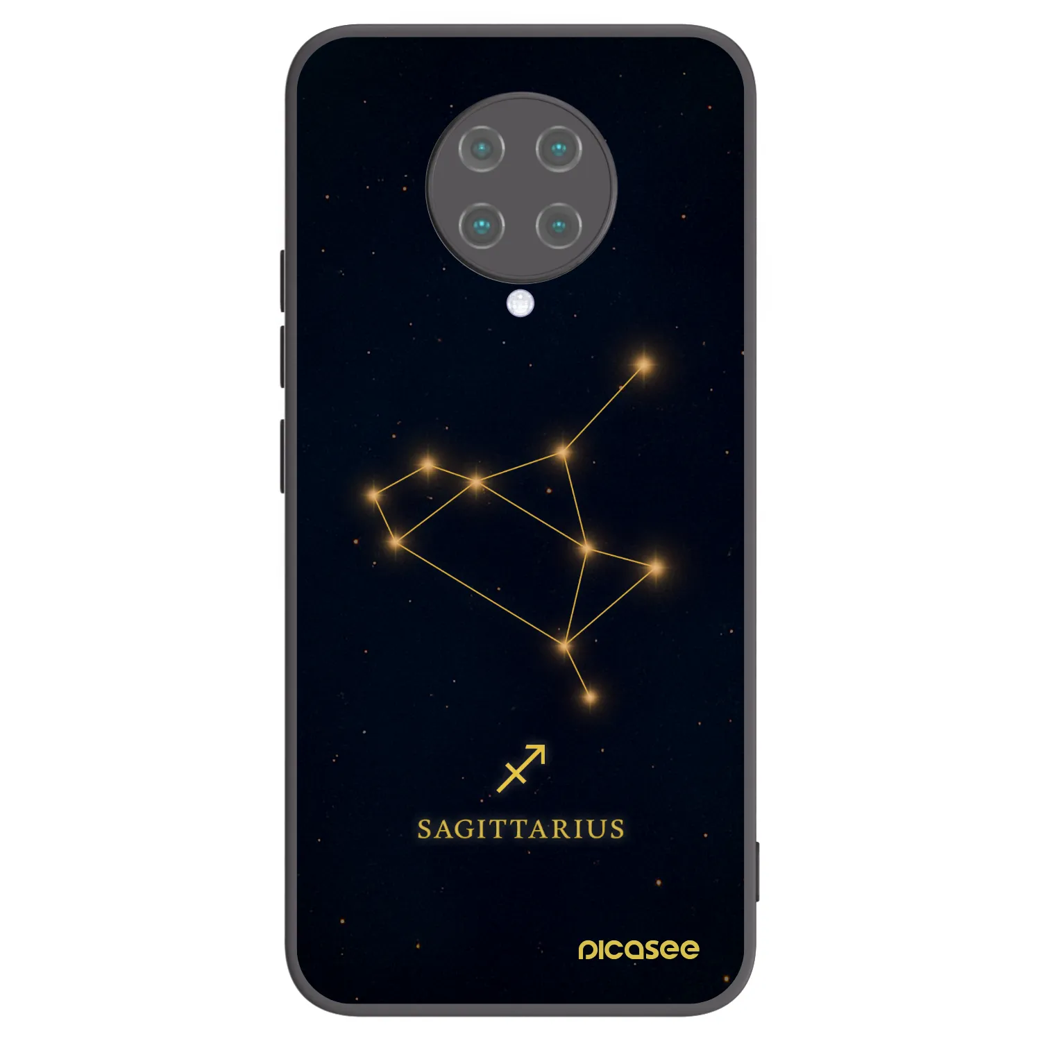Picasee silikonowe czarne etui na Xiaomi Poco F2 Pro - SAGITTARIUS