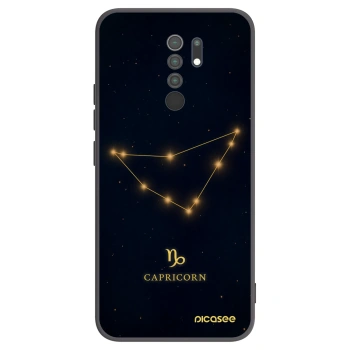 Picasee silikonowe czarne etui na Xiaomi Redmi 9 - CAPRICORN