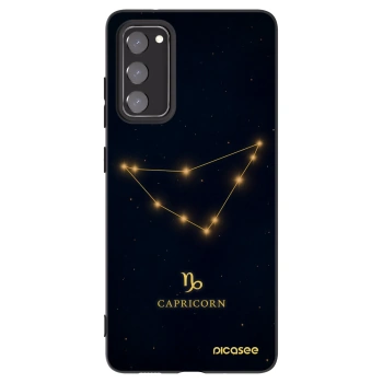 Picasee silikonowe czarne etui na Samsung Galaxy S20 FE - CAPRICORN