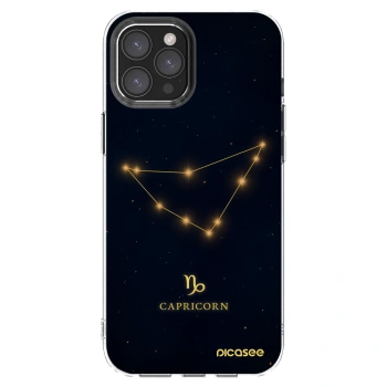Picasee silikonowe przeźroczyste etui na Apple iPhone 12 Pro Max - CAPRICORN