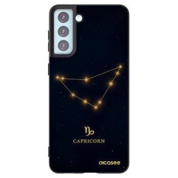 Picasee silikonowe czarne etui na Samsung Galaxy S21+ 5G G996F - CAPRICORN
