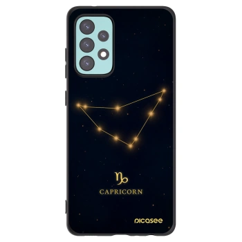 Picasee silikonowe czarne etui na Samsung Galaxy A72 A725F - CAPRICORN