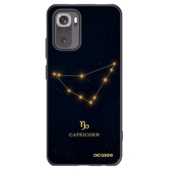 Picasee silikonowe czarne etui na Xiaomi Redmi Note 10S - CAPRICORN