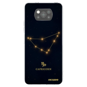 Picasee silikonowe czarne etui na Xiaomi Poco X3 Pro - CAPRICORN