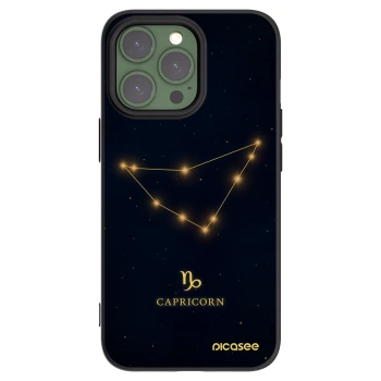 Picasee silikonowe czarne etui na Apple iPhone 13 Pro - CAPRICORN