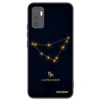 Picasee silikonowe czarne etui na Xiaomi Redmi Note 10 5G - CAPRICORN