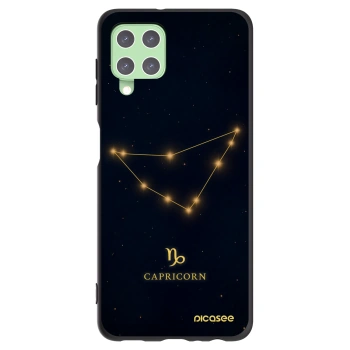 Picasee silikonowe czarne etui na Samsung Galaxy A22 A225F 4G - CAPRICORN
