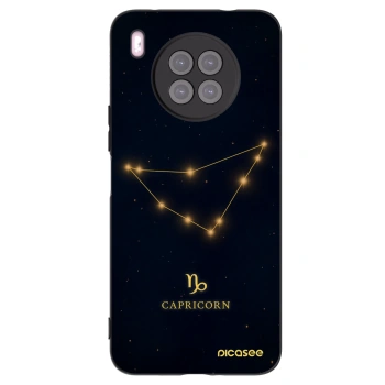 Picasee silikonowe czarne etui na Huawei Nova 8i - CAPRICORN