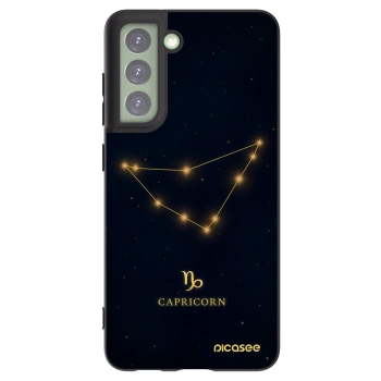 Picasee silikonowe czarne etui na Samsung Galaxy S21 FE 5G - CAPRICORN