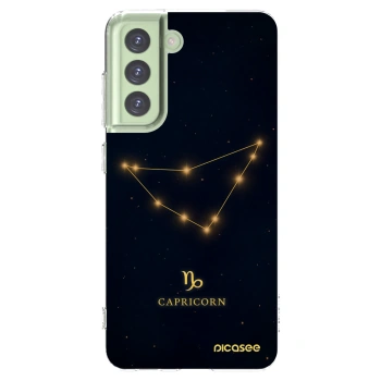 Picasee silikonowe przeźroczyste etui na Samsung Galaxy S21 FE 5G - CAPRICORN