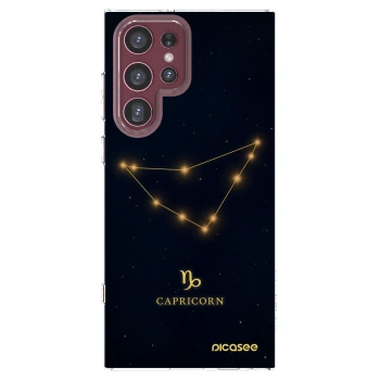 Picasee silikonowe przeźroczyste etui na Samsung Galaxy S22 Ultra 5G - CAPRICORN