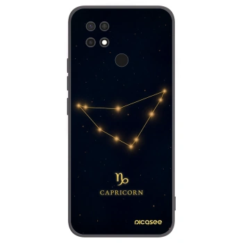Picasee silikonowe czarne etui na Xiaomi Redmi 10C - CAPRICORN