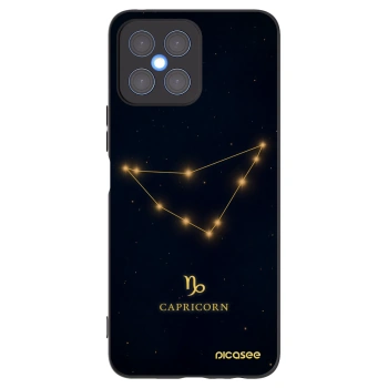 Picasee silikonowe czarne etui na Honor X8 4G - CAPRICORN