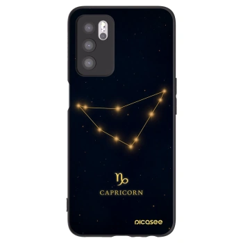 Picasee silikonowe czarne etui na OPPO A16s - CAPRICORN