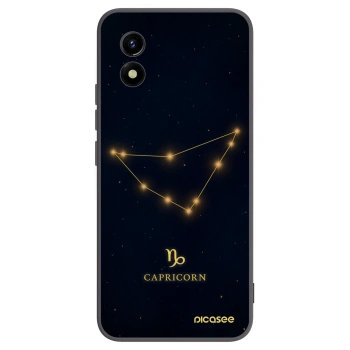 Picasee silikonowe czarne etui na Vivo Y01 - CAPRICORN