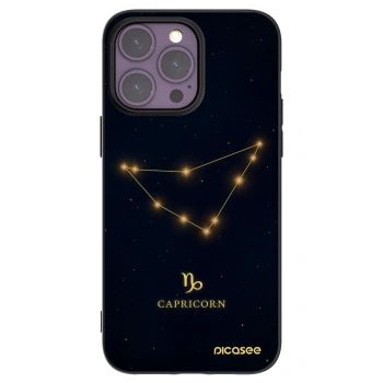 Picasee silikonowe czarne etui na Apple iPhone 14 Pro Max - CAPRICORN