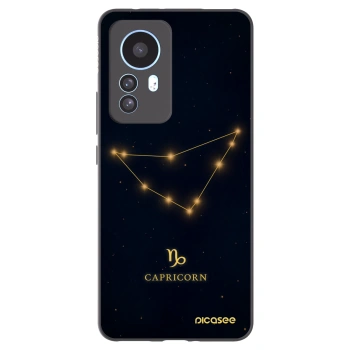 Picasee silikonowe czarne etui na Xiaomi 12T Pro - CAPRICORN