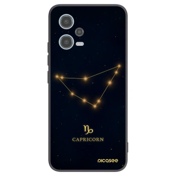 Picasee silikonowe czarne etui na Xiaomi Redmi Note 12 5G - CAPRICORN