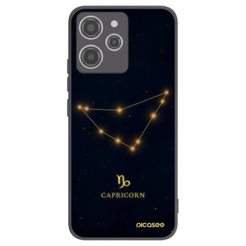Picasee silikonowe czarne etui na Xiaomi Redmi 12 4G - CAPRICORN