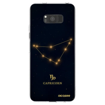 Picasee silikonowe przeźroczyste etui na Samsung Galaxy S8 G950F - CAPRICORN