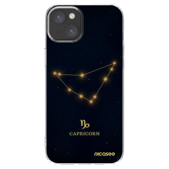 Picasee silikonowe przeźroczyste etui na Apple iPhone 15 Plus - CAPRICORN