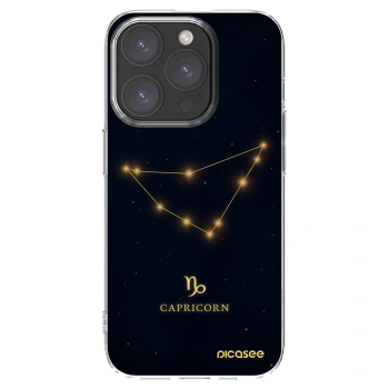 Picasee silikonowe przeźroczyste etui na Apple iPhone 15 Pro - CAPRICORN