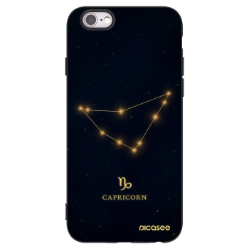 Picasee silikonowe czarne etui na Apple iPhone 6/6S - CAPRICORN