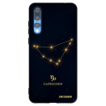 Picasee silikonowe czarne etui na Huawei P20 Pro - CAPRICORN