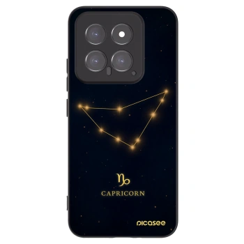 Picasee silikonowe czarne etui na Xiaomi 14 - CAPRICORN