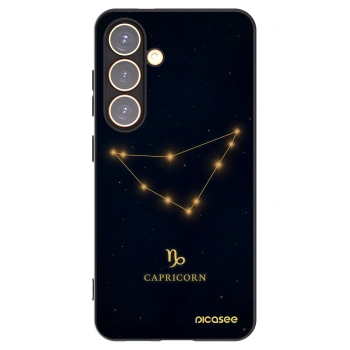 Picasee silikonowe czarne etui na Samsung Galaxy S24 S921B 5G - CAPRICORN