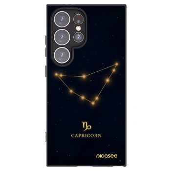 Picasee silikonowe czarne etui na Samsung Galaxy S24 Ultra S928B 5G - CAPRICORN