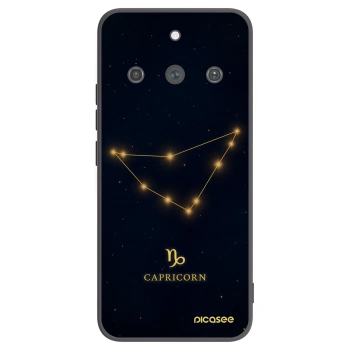 Picasee silikonowe czarne etui na Realme 11 Pro+ - CAPRICORN