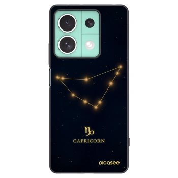 Picasee silikonowe czarne etui na Xiaomi Redmi Note 13 5G - CAPRICORN