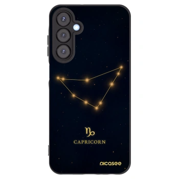 Picasee silikonowe czarne etui na Samsung Galaxy A25 A256B 5G - CAPRICORN