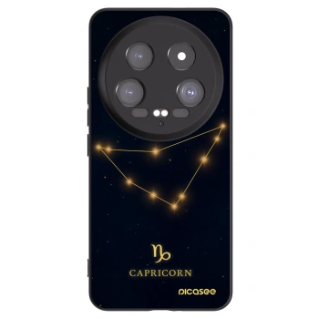 Picasee silikonowe czarne etui na Xiaomi 14 Ultra - CAPRICORN