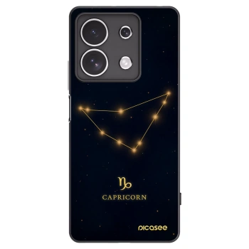 Picasee silikonowe czarne etui na Xiaomi Redmi Note 13 4G - CAPRICORN