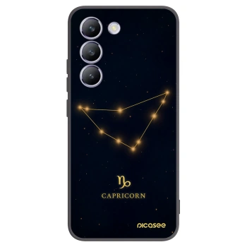 Picasee silikonowe czarne etui na Vivo V40 SE 5G - CAPRICORN