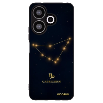 Picasee silikonowe czarne etui na Xiaomi Redmi 13 4G - CAPRICORN