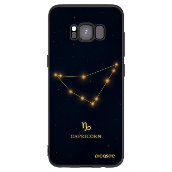 Picasee silikonowe czarne etui na Samsung Galaxy S8 G950F - CAPRICORN