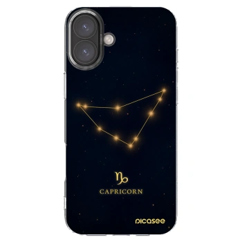 Picasee silikonowe przeźroczyste etui na Apple iPhone 16 Plus - CAPRICORN